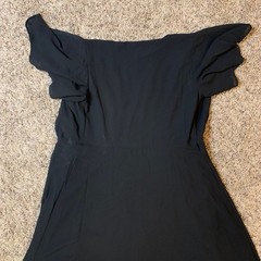 BRASS & ROE by cts Black Flutter Sleeve Wrap Maxi Dress Size S