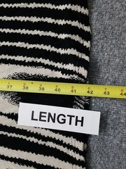 Unbranded Bodycon Dress Small Black & Cream Sleeveless 1/2 Back Zip Geometric *
