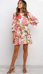 Petal & Pup Women&rsquo;s floral flowy summer Peta Dress White M
