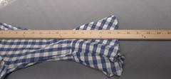 Blue Gingham Check Fit Flare Midi Dress Womens S Ruffle Bell Sleeve Cottagecore