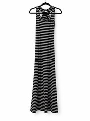 Pinc Black White Striped Maxi Dress Racerback Stretch Medium