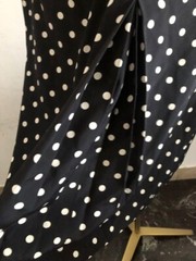 Moschino Original Black Polka Dot White Pure Silk Dress Women Size 44/Woman Dress