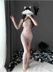 Sexy Women&rsquo;s Sleeveless Fishnet Bodycon Mini Dress Babydoll See Through Clubwear