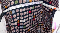 Erin London Size Large Polyester Spandex Dot Pocket Tunic Long Sleeve Dress