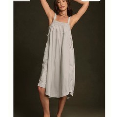 Daily Practice Anthropologie Sage Keeseville Smocked Sleeveless Dress Womens XS