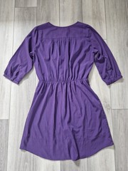 Gap Women&rsquo;s Purple Long Sleeve Button Cuff Blouse Dress Size Large Uk 14