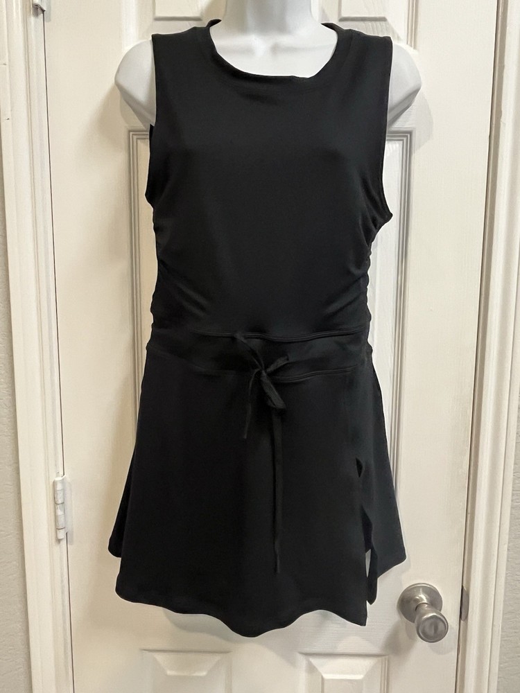 FREE PEOPLE FP MOVEMENT EASY DOES IT ATHLETIC DRESS BLACK SIZE M