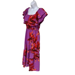 Sofia by Sofia Vergara Floral Ruffle Off Shoulder Tiered Maxi Dress Sz M EUC