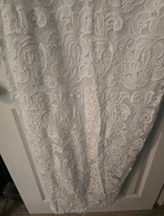 Aomei Puff Sleeve Stretch White Lace Midi Dress Sz 2X
