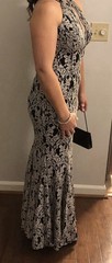 Glitter Black And Silver Nightway formal Mermaid dress Size 8