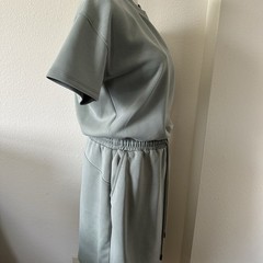 Recreation Thread and Supply T Shirt Dress Dusty Jade Smocked Waist S Hiking