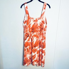 Tommy Bahama Linen Blend Knee Length Sheath Sun Dress Summer Resort Cruise Sz M