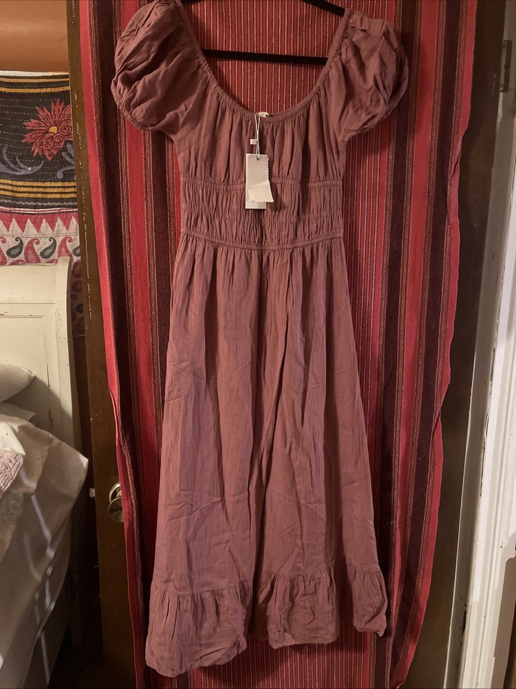 SIM and Sam Women&rsquo;s Cotton Gauze Maxi Dress Lined, NWT