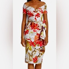 Chiara Boni La Petite Robe – Silveria Floral Off-Shoulder with Ruffle