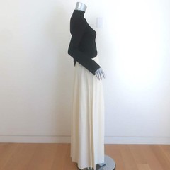 Solid & Striped The Soglio Colorblock Maxi Dress Black/Ecru Size Extra Small NEW