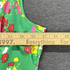 Talbots Shift Dress Size 8 Multicolor Floral Ruffle Sleeveless Lined Stretch NEW