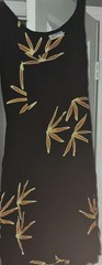 Caribelle Batik Women’s XL Black Floral Scoop Neck Sleeveless A-Line Midi Rayon
