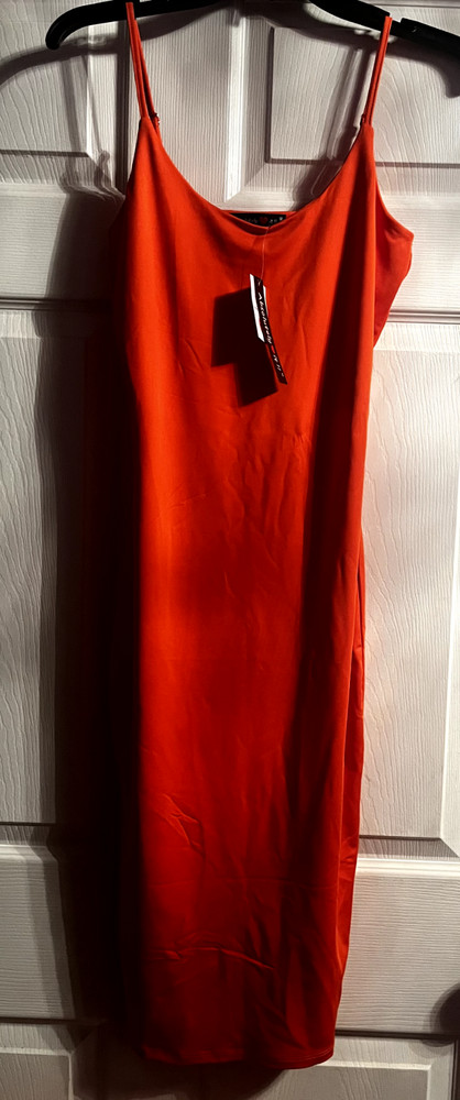 Absolutely Love It!! Rust/Brown Asymmetrical Cami Mini Dress
