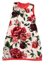 Dolce and Gabbana D&G wool pink floral lining Dress sz IT46 UK12 US8 EU38