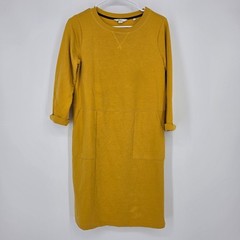 Boden Sweatshirt Dress US 8R Mustard Yellow Minimalist Loungewear