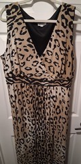 Sandra Darren Surplus Leopard Print Max Dress 24W Stretch Sleeveless