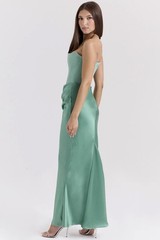 HOUSE OF CB &lsquo;Persephone&rsquo; Jade Strapless Corset MaxiDress Size L-US8-10 Cup D