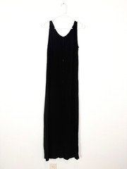 Madewell Women&rsquo;s Black Sleeveless Maxi Dress Button Down Back Old Money S