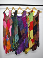 Women Casual Printed Multi Patchwork Short Umbrella Dress Wholesale Mix lot 03pc