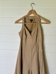 MEXX Y2K FIT AND FLARE DRESS PIN STRIPE SIZE 6 8