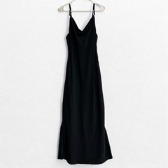 Abercrombie & Fitch Bias Cut Mermaid Slip Maxi Dress Black Size Small