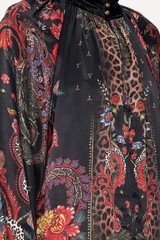CAMILLA Woodstock Rock Raglan Sleeve Midi Shirt Dress Size M RRP $799
