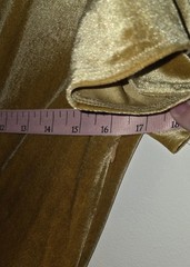 LucyParis Velvet Wrap Dress in Mustard Sz S