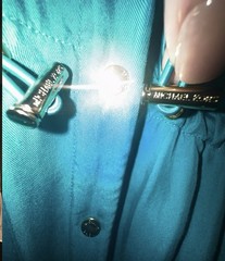 Michael Michael Kors Teal Collared Shirt Dress S Knee Pockets 3/4 Roll Tab