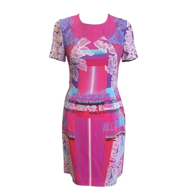 Peter Pilotto Multicoloured Shift Floral Business Dress Knee Length – Size 8
