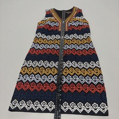 Johnston & Murphy Dress Womens 4 Multicolor Embroidered Sleeveless Boho Sequin