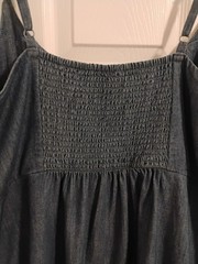 Old Navy Women&rsquo;s 100% Cotton Blue Denim Cami Mini Fit Flare Sun Dress in Size XL