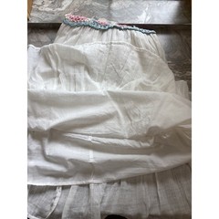 Altar&rsquo;d State Crochet Granny Square Maxi Dress White Cotton Gauze Boho Small NEW