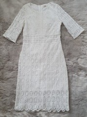 Molly Bracken Fully Lined White Lace Dress size S