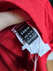 Red Ruched Bust Cami Dress Shein MOD. Princess waist belle christmas party prom