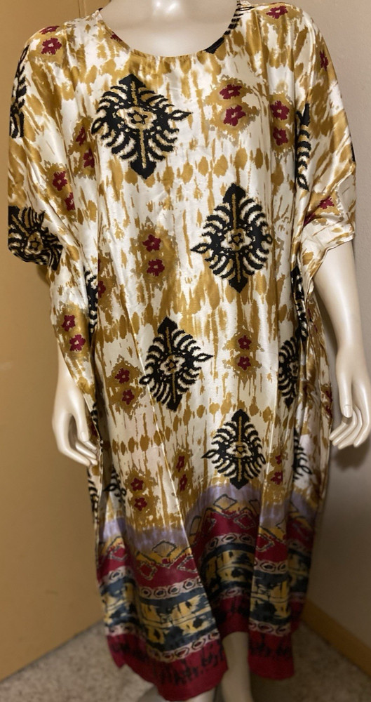Long Caftan Muted Multicolors from Ashro One Size Fits Most new