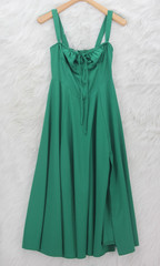 Green Split Midi Sundress Bodice Strappy Dress S Whimsy Romantic Lightweight
