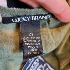 Lucky Brand Olive Green Dress Boho Granola Womens XS NWT Beach Resort Festival