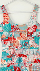 NEW Tango Mango Layered Ruffle Cha Cha Dress in Tropical Colors Size Small