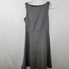 H&M Gray Sleeveless Flared Knee Length Lined Dress Women&rsquo;s Size 8 Rear Zipper
