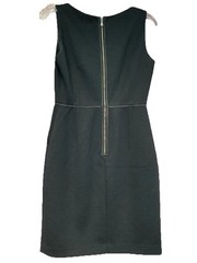 Tahari Size 6 UK Party Black Dress, Sleeveless Pockets Lined Detailed, Women