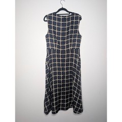 J.Crew 100% Silk Windowpane A-Line Midi Dress Executive Academia Size 8 Luxe