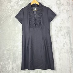 J Crew 100% Wool Dress Ruffle Collar Corpcore Academia Career Preppy Size 10