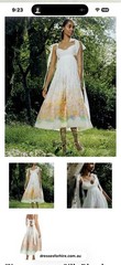 ZIMMERMANN Bralette Floral Ruffle Linen Silk Gown Women&rsquo;s Size 2 Multi