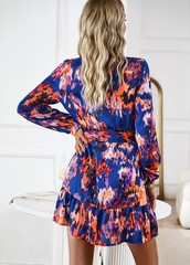 European And American Printed Shirt Dress For Women