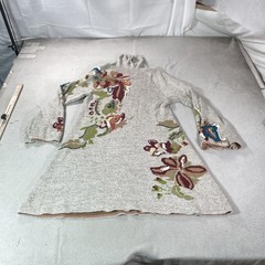 Knitted & Knotted Sweater Dress Womens XL Multicolor Floral Turtleneck Boho